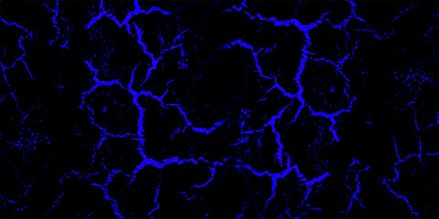 Seamless and abstract blue grunge texture with blue stains. black and blue ceramic for interior or exterior design background. Abstract background with dark thunderbolt mineral texture on blue marble.