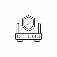 router shield icon sign vector
