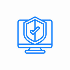 secure desktop icon sign vector