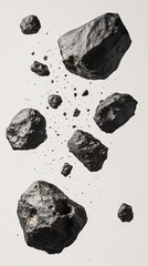 Dark Grey Rocks Abstract Texture Background