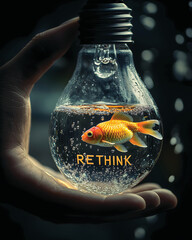 "Rethink" Goldfish in Light Bulb Aquarium - Innovation & New Ideas
