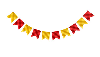 Bandeirinhas de São João Festa Junina Elemento 3D Isolado