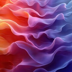 Obraz premium A vibrant, abstract canvas of undulating, pastel-hued forms, rendered through the magic of generative AI, evoking a sense of tranquility and ethereal beauty. 