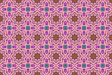 Seamless Luxury Shape Template Fashion Graphic Wallpaper Texture Symmetric Textile Art Geometric Interior Decoration Design Fabric Endless Digital Perspective Background Cloth Visual Tile Pattern.