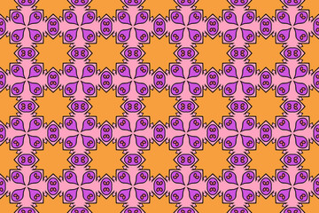 Seamless Luxury Shape Template Fashion Graphic Wallpaper Texture Symmetric Textile Art Geometric Interior Decoration Design Fabric Endless Digital Perspective Background Cloth Visual Tile Pattern.