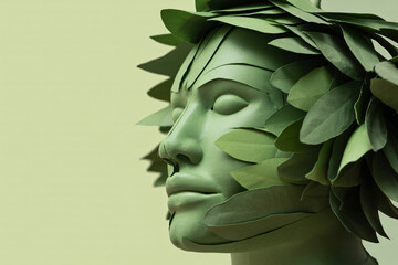 layered paper foliage creating depth illusion, environmental awareness concept