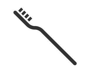 Simple toothbrush icon, symbolizing dental care, hygiene, and routine. Perfect for health, wellness,  lifestyle concepts. Use in apps, websites,  designs.