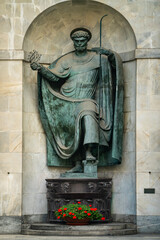 Statue of Saint Ambrose at Basilica di Sant Ambrogio, Milan