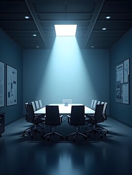 Modern conference room illuminating business strategies