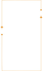 Minimal Sparkle Line Art Rectangle Frame