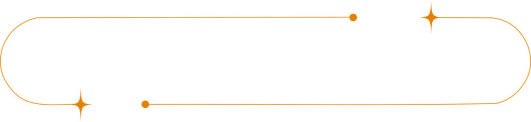 Minimal Sparkle Line Art Rounded Capsule Frame