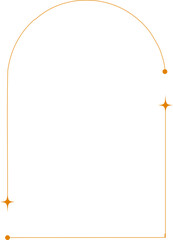 Minimal Sparkle Line Art Arch Frame