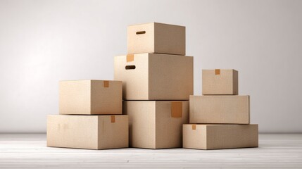 Humanitarian Relief Boxes Stacked Neatly for Emergency Distribution and Global Crisis Support