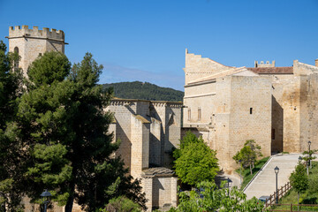 Valderrobres Castle and Santa María la Mayor Church in Teruel, Spain, medieval Spanish architecture