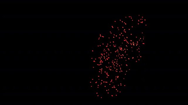 Red Glow Spark Effects from Multiple Perspectives