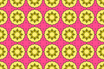 Seamless Symmetric Graphic Design Luxury Geometric Shape Perspective Decoration Art Textile Fashion Endless Visual Wallpaper Cloth Tile Fabric Template Texture Background Interior Digital Pattern.