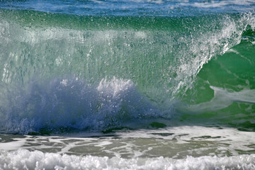 waves breaking on the Sunshine Coast, Queensland, Australia