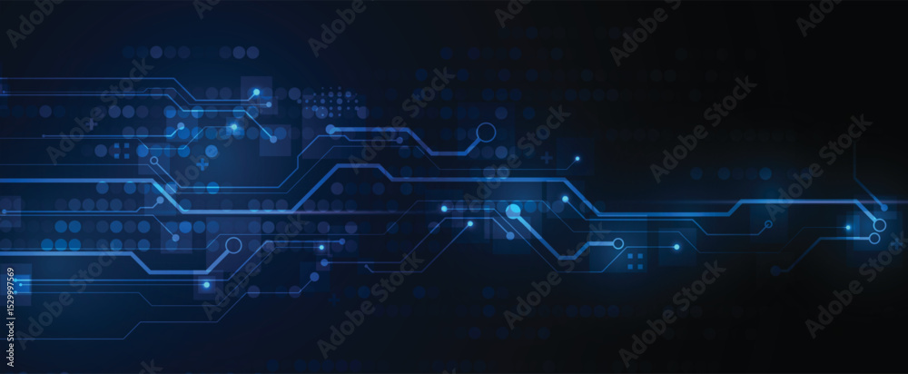 Poster Abstract circuit technology computer technologies concept  background