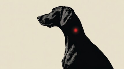 Graphic illustration of rabid dog highlighting infection symptoms for World Rabies Day awareness