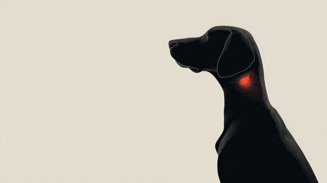 Graphic illustration of rabid dog highlighting infection symptoms for World Rabies Day awareness