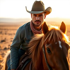 cowboy with horse