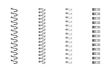 Spiral binding coil for notebook vector collection