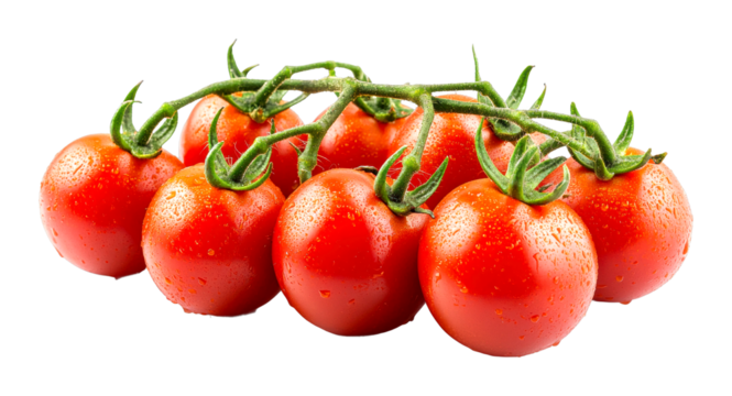 Harvesting fresh tomatoes local farm food natural setting isolated on transparent background