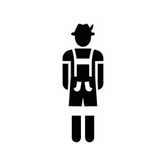Oktoberfest man in traditional attire standing