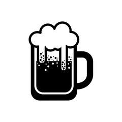 Oktoberfest beer mug with frothy foam
