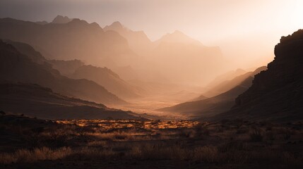 Ancient valley for game scene