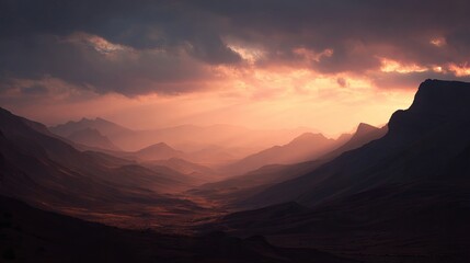 Naklejka premium Ancient valley for game scene