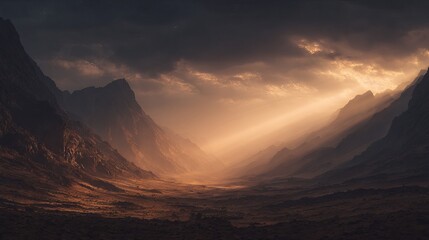 Ancient valley for game scene