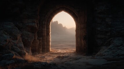 Medieval Dungeon Entrance