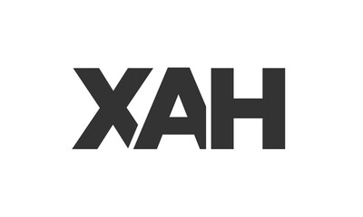 Obraz premium XAH logo design template with strong and modern bold text. Initial based vector logotype featuring simple and minimal typography. Trendy company identity.