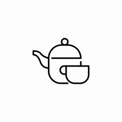 teapot cup icon sign vector
