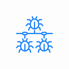 virus network icon sign vector