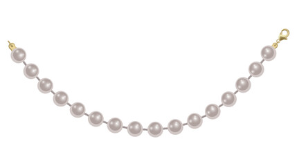 Elegant Pearl Necklace with Gold Clasps