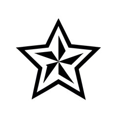  Star Icon – Clean Vector Symbol on White Background