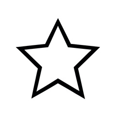  Star Icon – Clean Vector Symbol on White Background