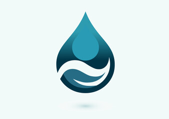 Water drop, vector icon, wet symbol