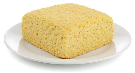 Northeastern Brazilian Cuscuz on White Background