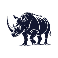 Obraz premium Rhino in Bold and Powerful Shape Style vector illustration