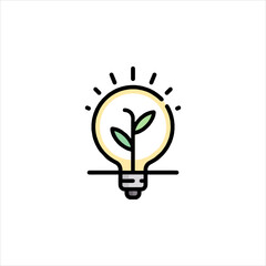 light bulb with tree