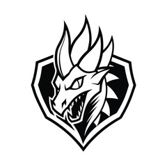 Frost Dragon with Icy Cold Breath vector illustration