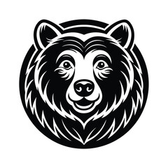 Friendly Bear Cub in Soft Gentle Lines vector illustration