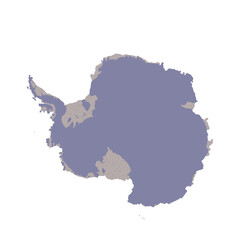 Map of Antarctica, sign silhouette. World Map Globe. Vector Illustration isolated on transparent background. Antarctic continent. © Alla