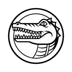 Clean Bold Crocodile for Finance Branding vector illustration