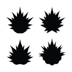 fire icons set vector illustration on white background