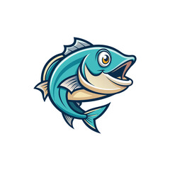 Sophisticated Fish in Gentle Gradient Style vector illustration