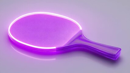 Futuristic Purple Neon Ping Pong Paddles: A Modern Take on Table Tennis Equipment - Powered by Adobe